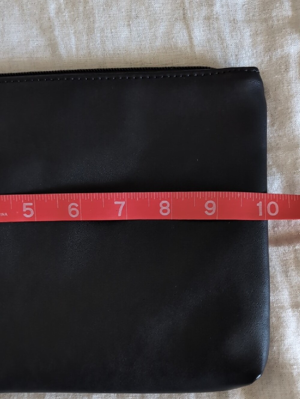 Sears Black Zip Wristlet with Gold Accent - Picture 3 of 4